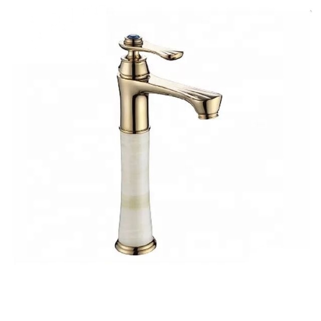 Nanan guanshu sanitary ware china industrial high pressure hot and cold gold basin faucet