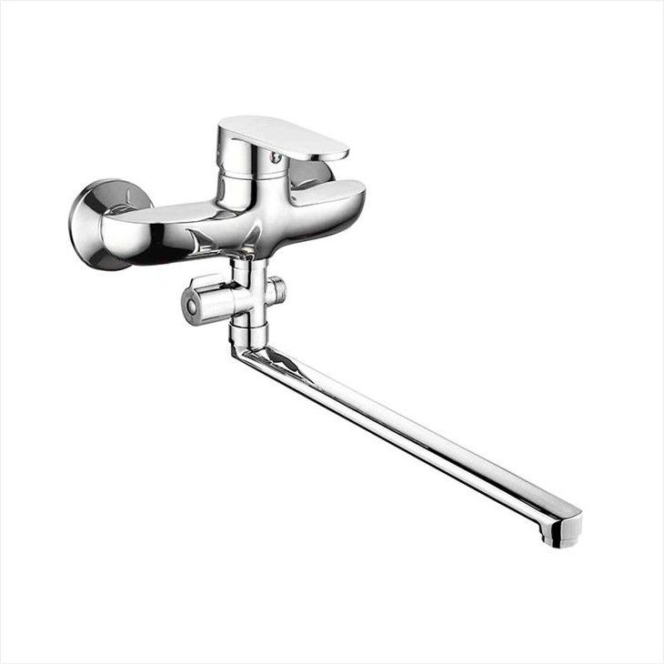 Nanan Guanshu sanitary ware high pressure Chrome robinet cheap stock hot and cold double brass kitchen faucet