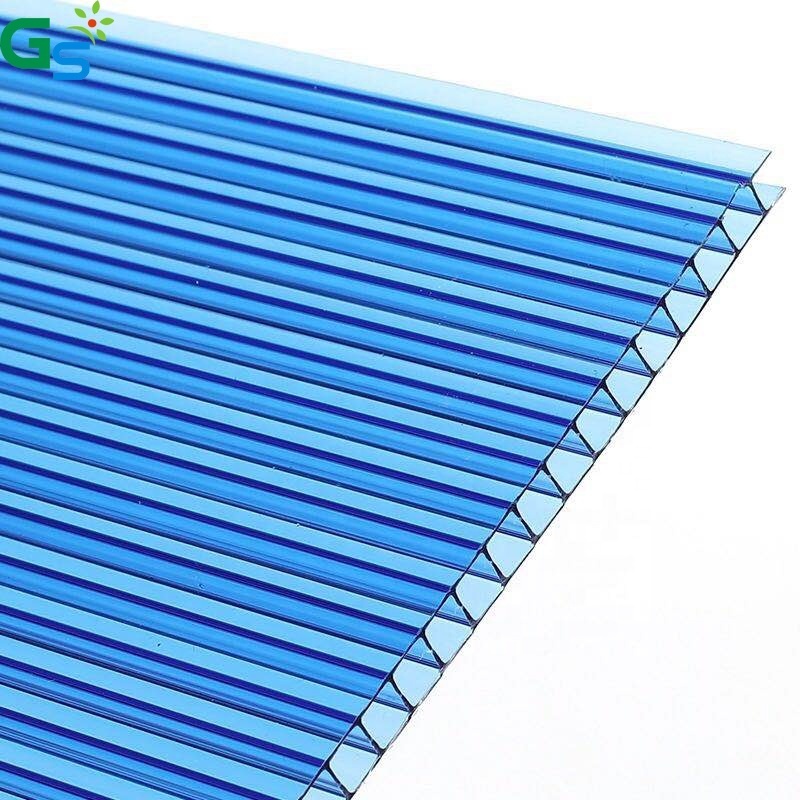 Guansu Cheap Price Raw Material Carport Roof Covering Plastic Sheet Polycarbonate Hollow Sheet