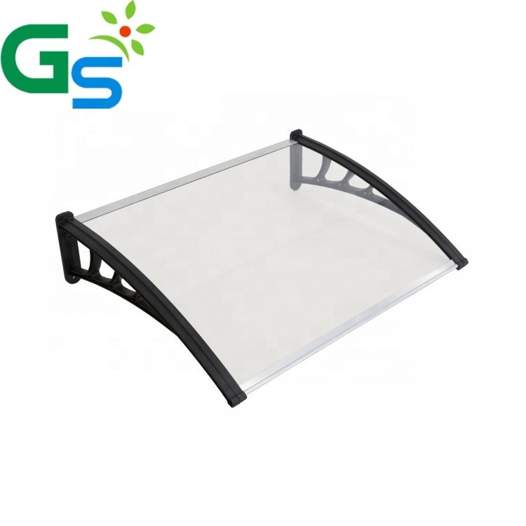 Cheap Price Diy Black Plastic Bracket Polycarbonate Hollow Sheet Sunshade Aluminum Awning