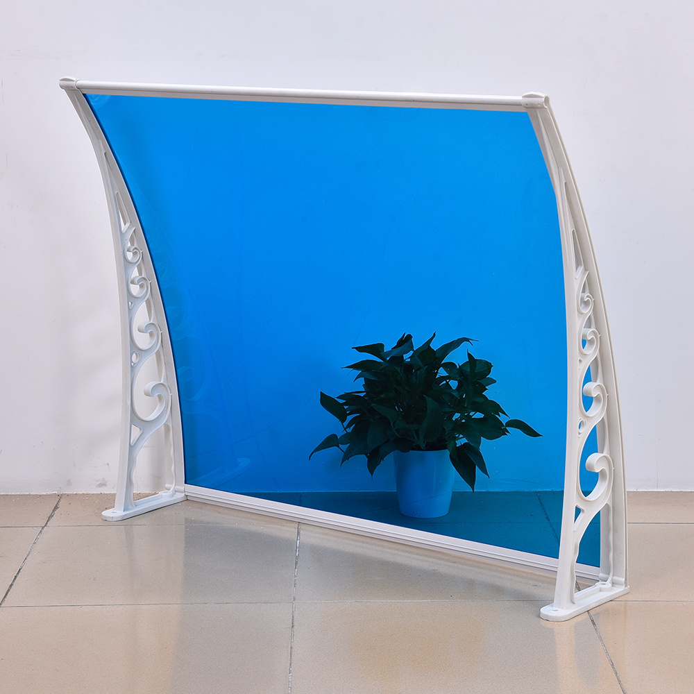 OEM custom 80*100cm high quality plastic bracket outdoor door window canopy polycarbonate solid sheet awning