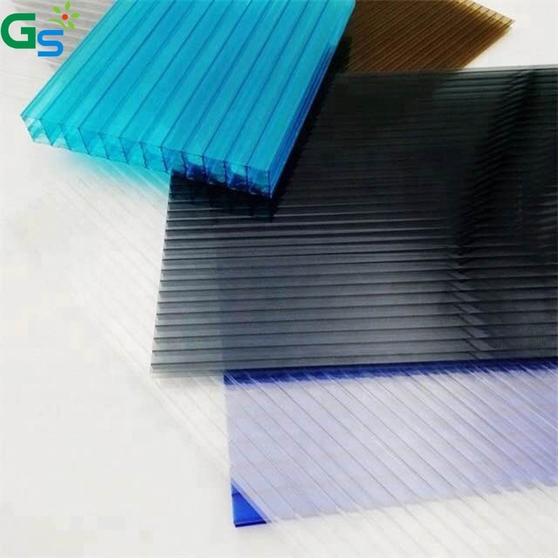 Guansu Cheap Price Raw Material Carport Roof Covering Plastic Sheet Polycarbonate Hollow Sheet