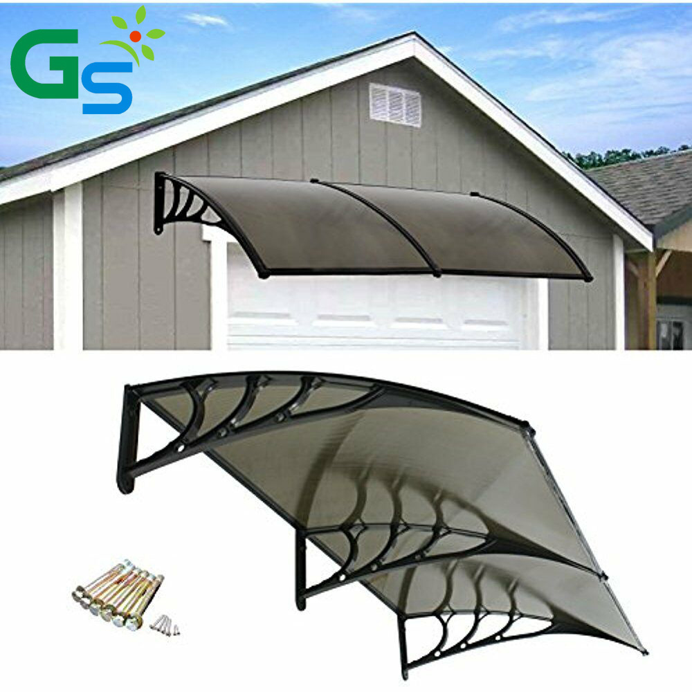 Factory Price 1000mm*1000mm Plastic Door Canopy With Polycarbonate Window Awning