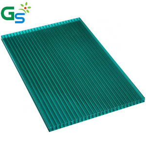 Raw Material Price Green Color 10mm Polycarbonate Plastic Multi-layer Hollow Sheet For Greenhouse