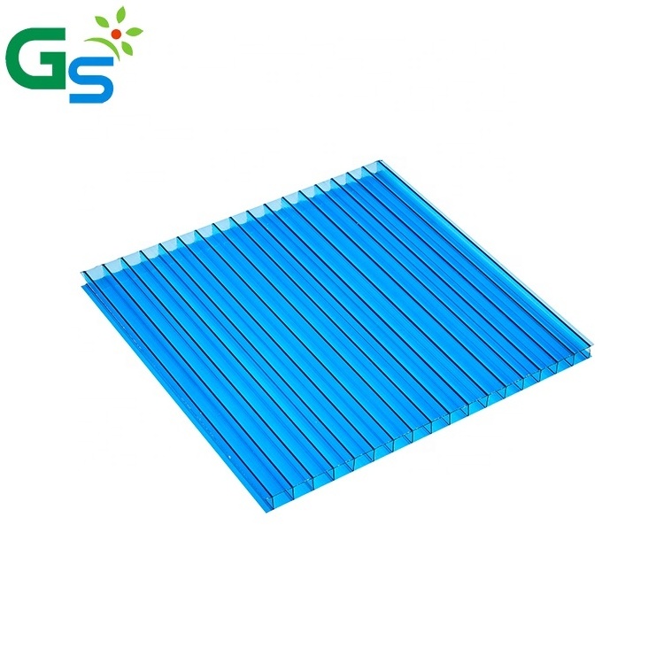 Smoked Plastic Hollow Roof Sheet 12Mm Multiwall Polycarbonate Sheet For Front Door Canopy Shade