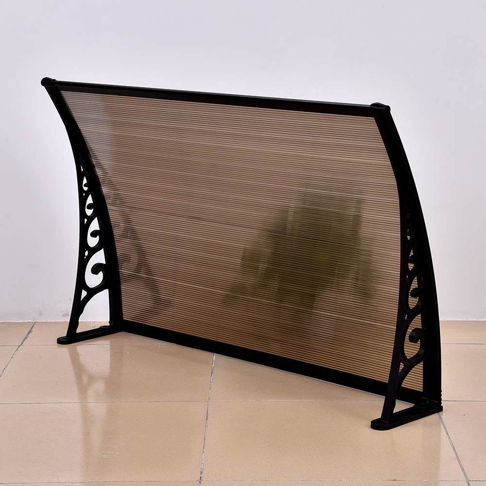 OEM customized 60*80cm home outdoor rainproof canopy sun shade polycarbonate hollow sheet awning