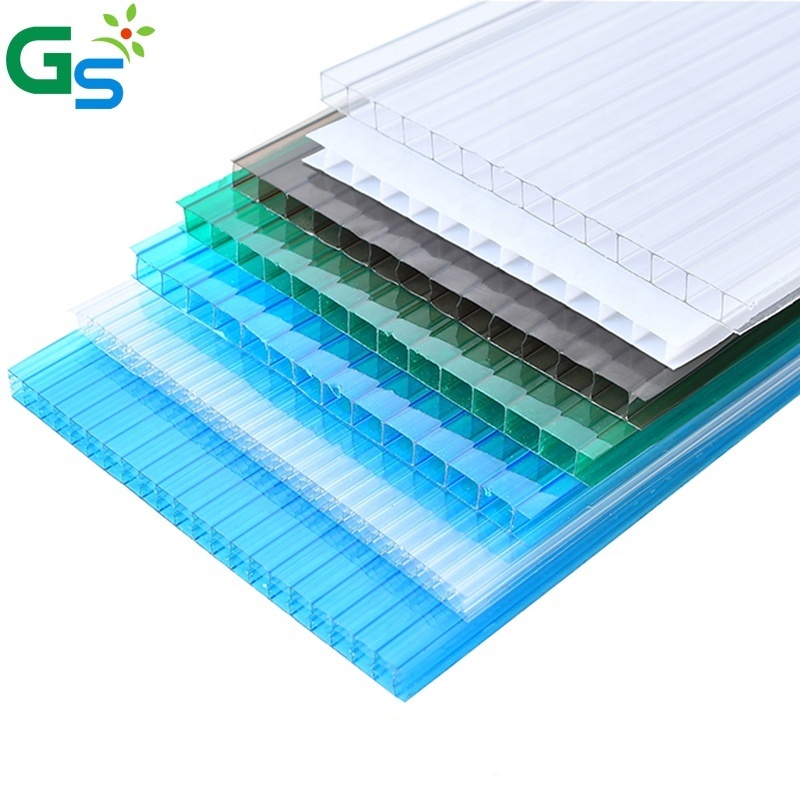 100% Raw Material Sun Board 8Mm Plastic Roofing Sheet Skyligh Polycarbonate Hollow Sheet