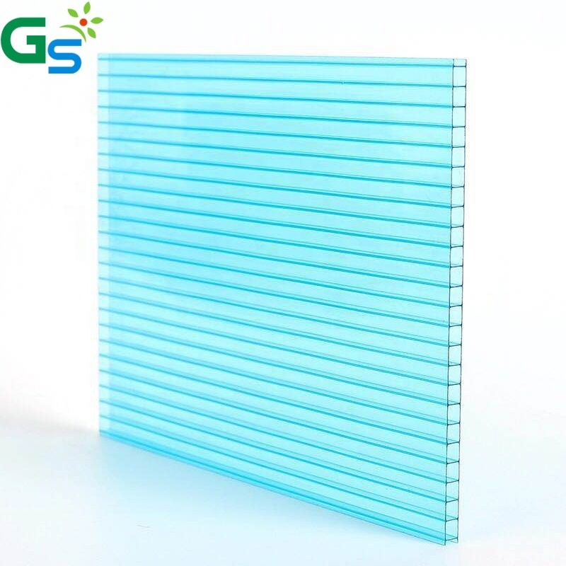 Bayer Raw Material 10Mm Clear Polycarbonate Hollow Sheet Pc Roofing Sheet For Skylight Sun Board Sheets