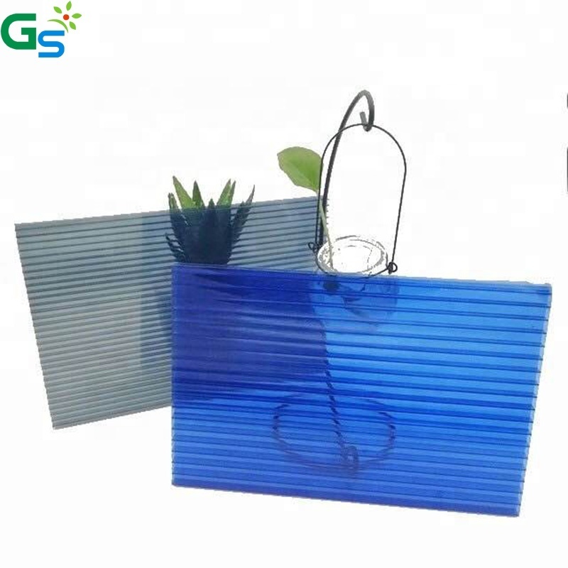 Guansu Cheap Price Raw Material Carport Roof Covering Plastic Sheet Polycarbonate Hollow Sheet