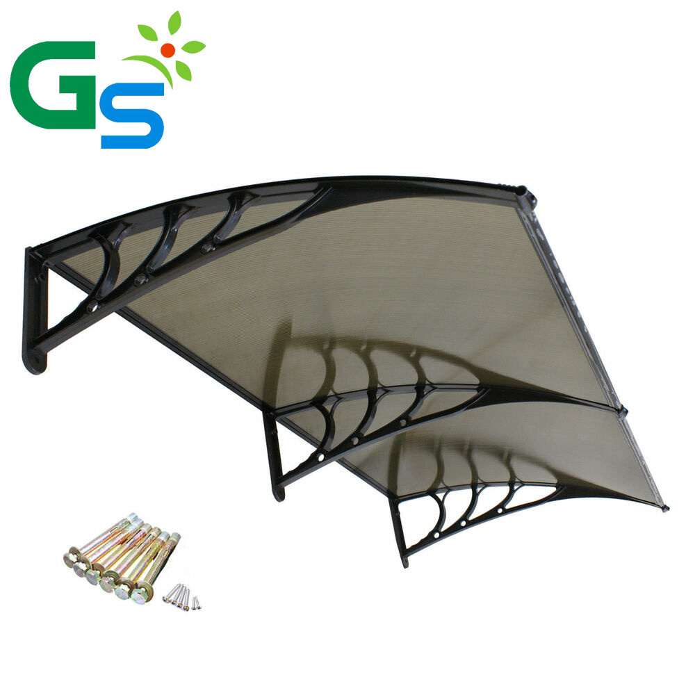 Factory Price 1000mm*1000mm Plastic Door Canopy With Polycarbonate Window Awning