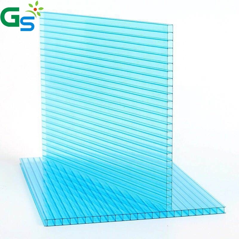 Bayer Raw Material 10Mm Clear Polycarbonate Hollow Sheet Pc Roofing Sheet For Skylight Sun Board Sheets