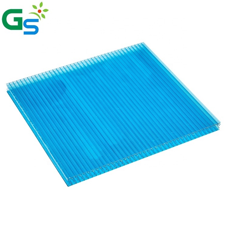 Smoked Plastic Hollow Roof Sheet 12Mm Multiwall Polycarbonate Sheet For Front Door Canopy Shade