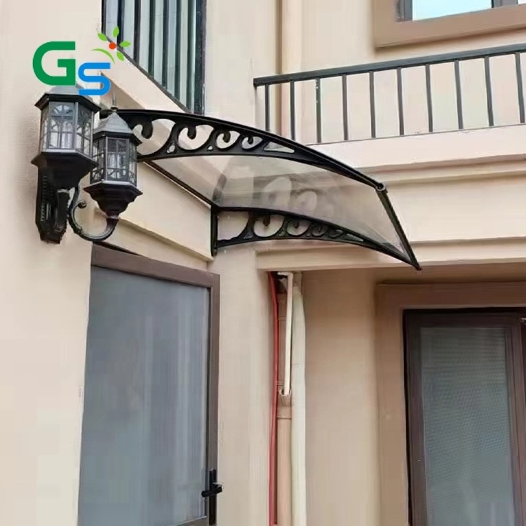 Plastic Bracket Metal Aluminium Canopies Outdoor Polycarbonate Door Window Canopy Awning For Balcony