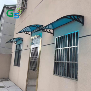 DIY easy install polycarbonate awning canopy different size with 6mm or 3mm polycarbonate sheet cover