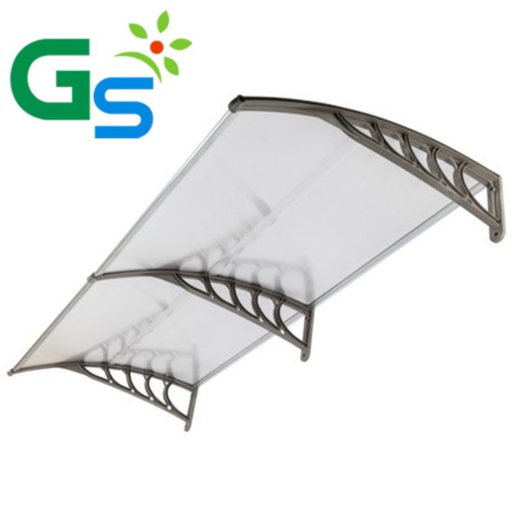 Factory Price 1000mm*1000mm Plastic Door Canopy With Polycarbonate Window Awning