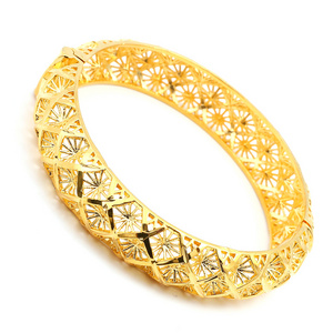 Simple Design Womens Bangles Bracelet Vietnam Gold Jewelry 18k