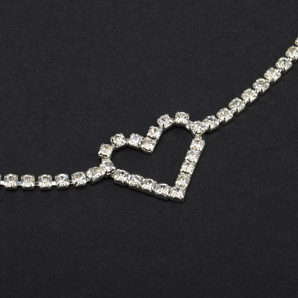 Sexy Beach Anklet All Crystal Heart Anklet For Women Wedding Jewelry