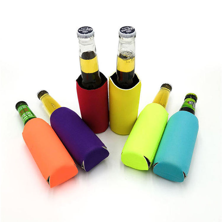 Customized Blank sublimation Bottle sleeve neoprene insulation beer can cooler holder Wine bottle cooler