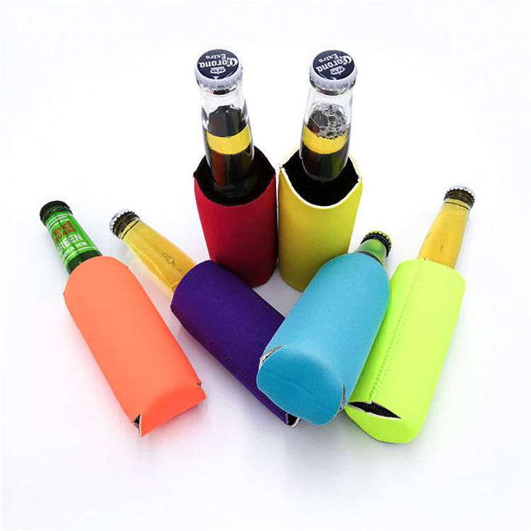 Customized Blank sublimation Bottle sleeve neoprene insulation beer can cooler holder Wine bottle cooler