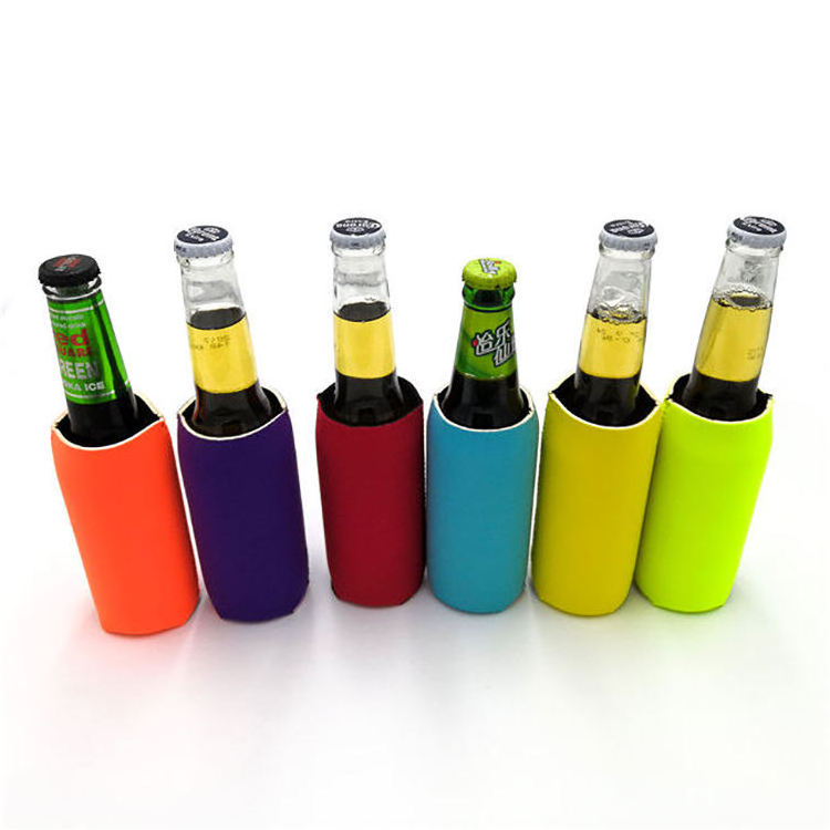 Customized Blank sublimation Bottle sleeve neoprene insulation beer can cooler holder Wine bottle cooler