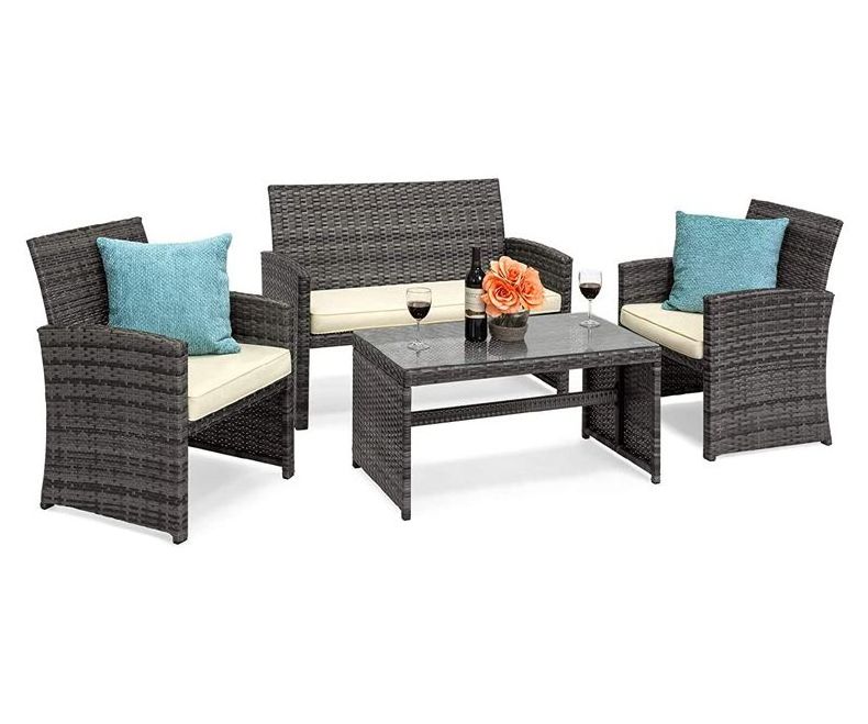 Garden Terrace Table And Chair Set High Quality Outdoor Rattan Furniture