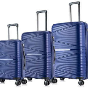 3PCS Set PP Luggage Boxed For Travelling with Spinner Wheels Lightweight Travel suitcase Blue