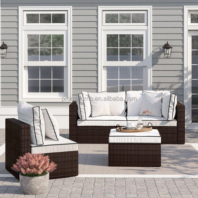 Wholesale Outdoor Furniture Set Rattan Patio Sofa Set 3 Pieces Sectional Sofa Garden Furniture