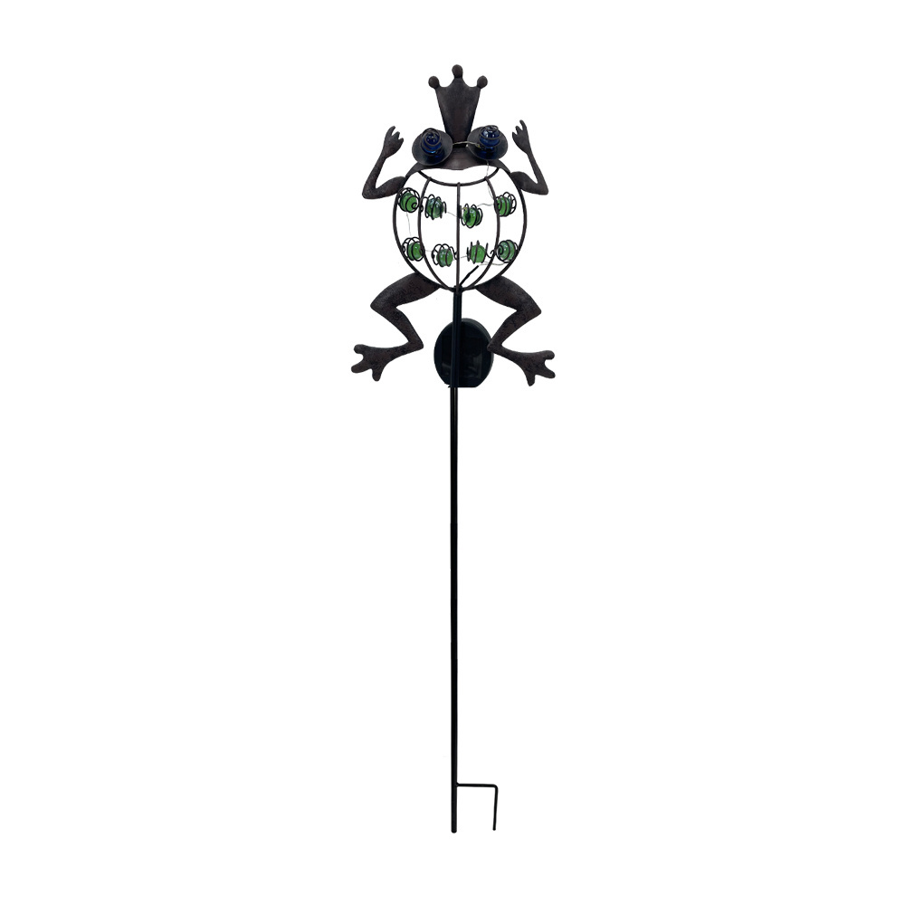 outdoor decorative flog metal garden stake  flog with Glow In the Dark Ball Metal Ladybug Garden Stakes Decorative  solar light