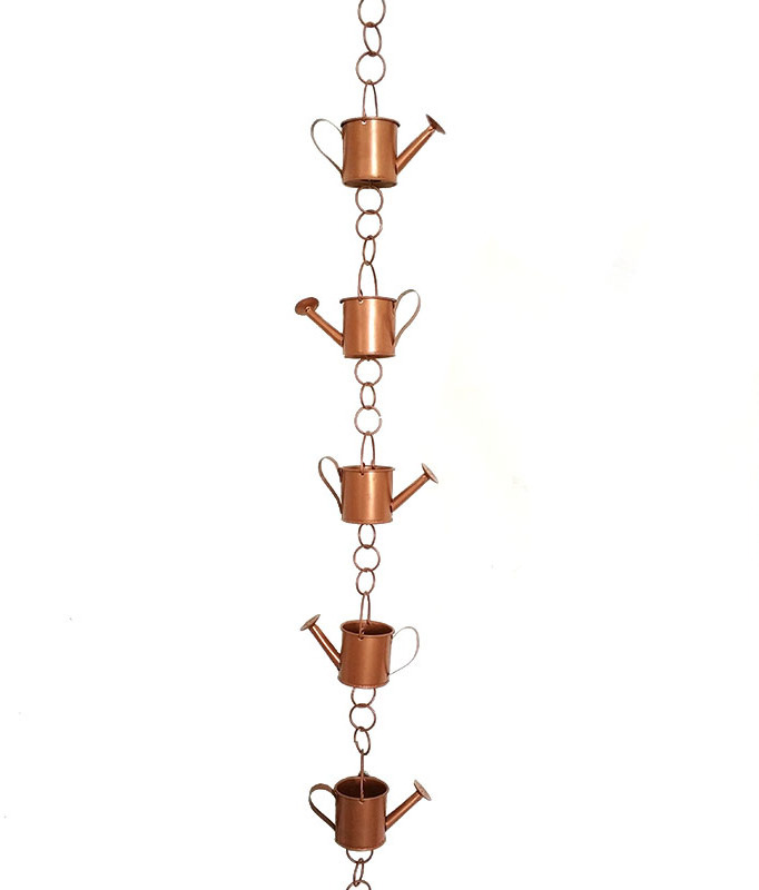 Metal umbrella rain chain can replace sink downspout metal copper paint garden decoration outdoor hanging decorative rain chain