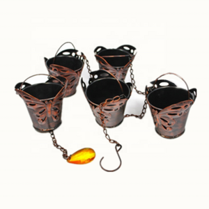 Metal Butterfly Cup Rain Chain For Garden Or Home Decoration