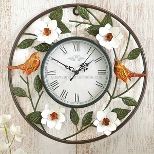 Metal Birds and Magnolia Wall Clock Crafts