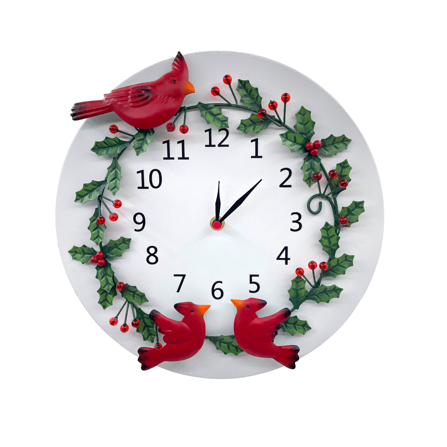 Home Decorative Flower Clock  home decoration gift wall clock with butterfly metal flower Different Shape Gift modern Fashion