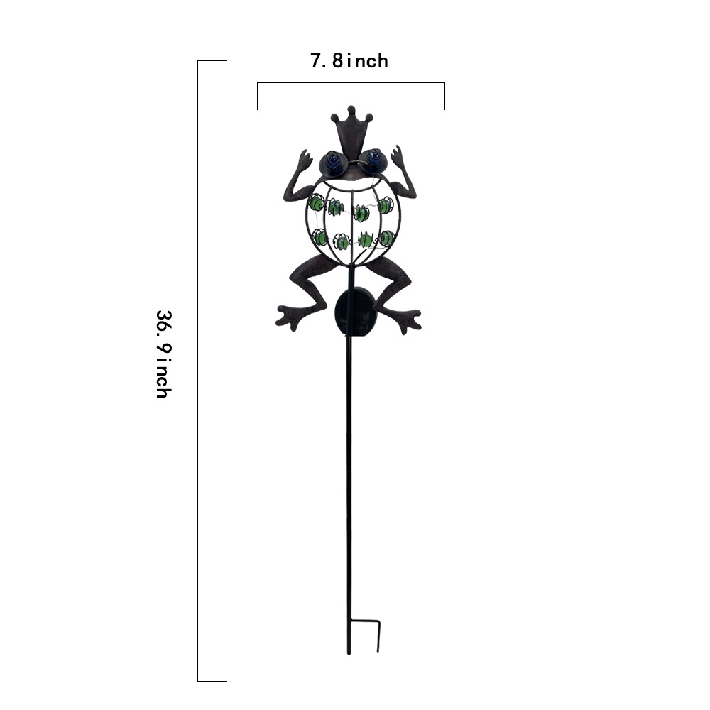 outdoor decorative flog metal garden stake  flog with Glow In the Dark Ball Metal Ladybug Garden Stakes Decorative  solar light