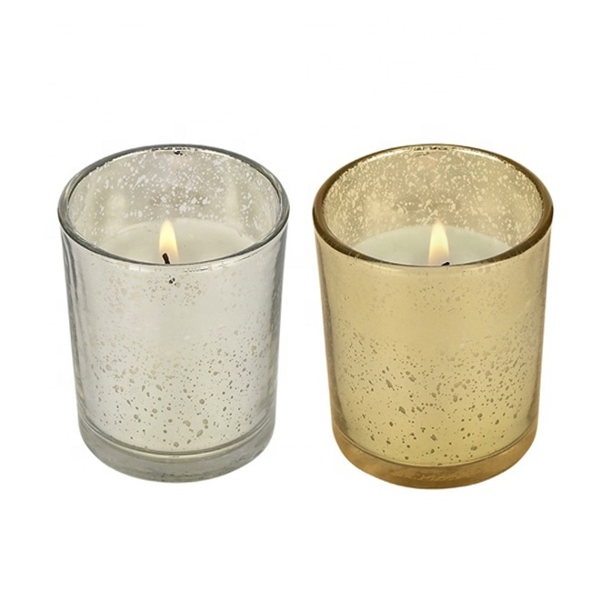 Mercury Glass Votive Tealight Candle Holder Gold for Decoration Gold Votive Candle Holders