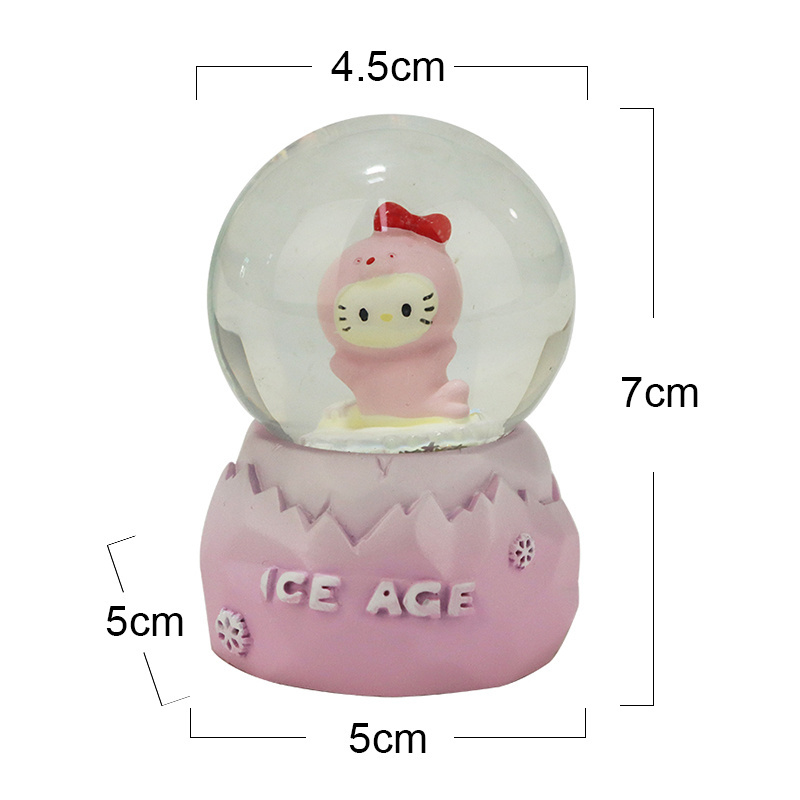 Pop Resin Custom Personalized Snowball Led A Cute Cat In Ice Age Home Decoration