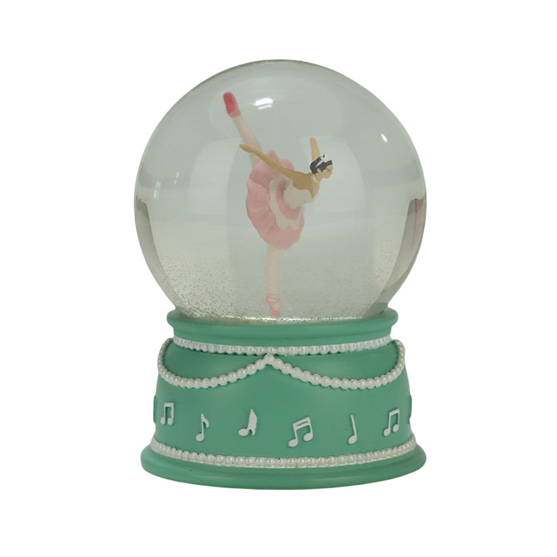 Custom Resin Ornament Ballerina Snow Globe Plays Ballet Tune