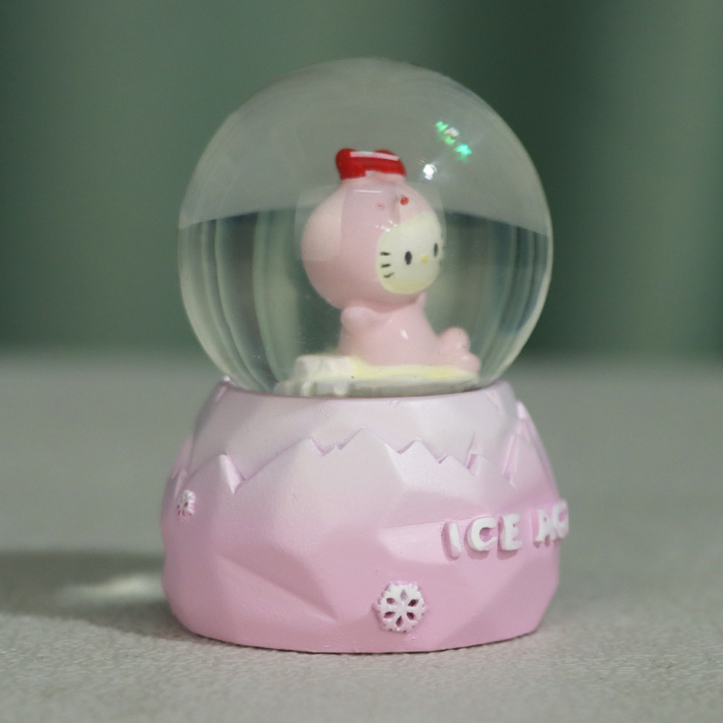 Pop Resin Custom Personalized Snowball Led A Cute Cat In Ice Age Home Decoration