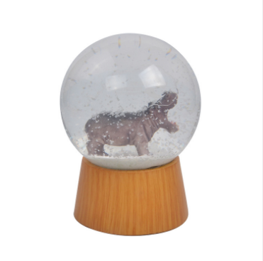 Hippo gifts Resin Water ball Hotel Home Decoration Hippo snow globe