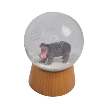 Hippo gifts Resin Water ball Hotel Home Decoration Hippo snow globe