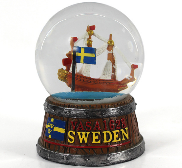 customized sweden vasa 1628 souvenirs snow ball gifts customization globe