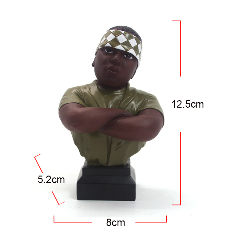 NOTORIOUS B.I.G. BIGGIE SMALLS BIG POPPA HIP HOP RAP ACTION FIGURE AND TUPAC