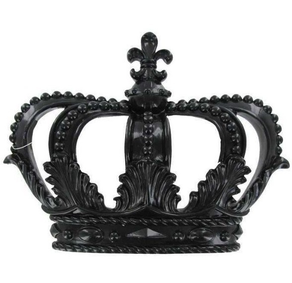 Factory custom cross princess tiara resin wall hanging decorations black Glossy crown wall plaque decor