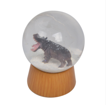 Hippo gifts Resin Water ball Hotel Home Decoration Hippo snow globe