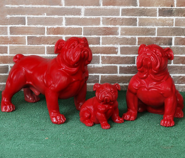 red bull dog statue custom bulldog sculpture