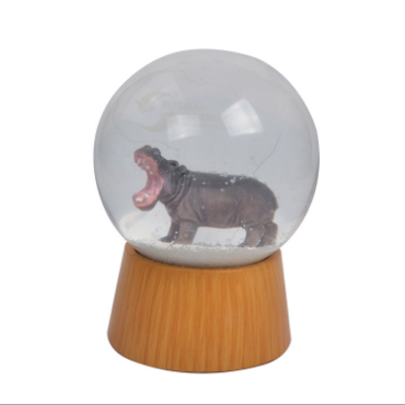 Hippo gifts Resin Water ball Hotel Home Decoration Hippo snow globe