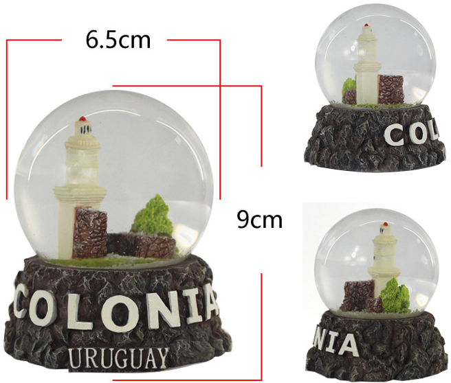 gifts colonia uruguay souvenirs snow ball custom snow globe