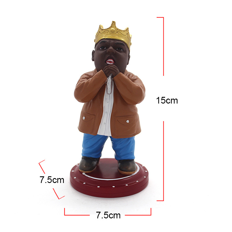 15cm NOTORIOUS B.I.G. BIGGIE SMALLS BIG POPPA HIP HOP RAP ACTION FIGURE AND TUPAC