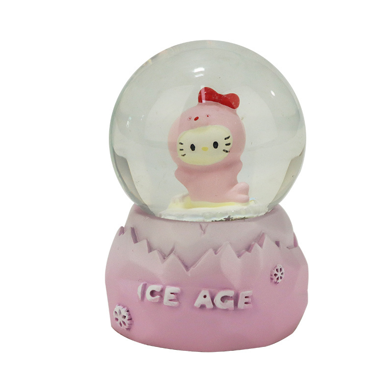 Pop Resin Custom Personalized Snowball Led A Cute Cat In Ice Age Home Decoration