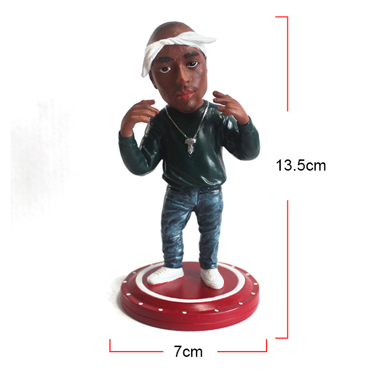 NOTORIOUS B.I.G. BIGGIE SMALLS BIG POPPA HIP HOP RAP ACTION FIGURE AND TUPAC