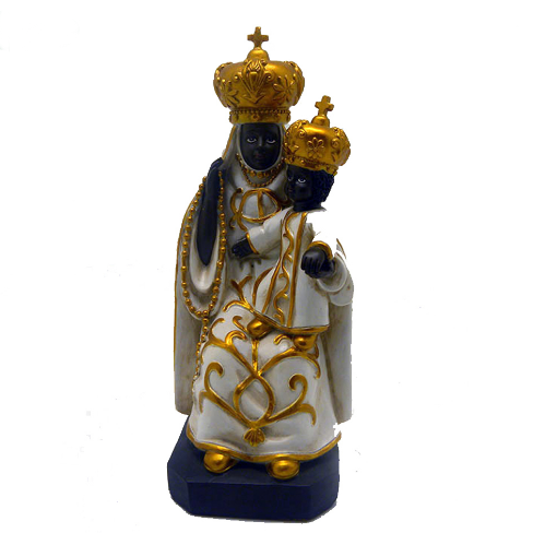 catholic Christian figures Black Skin Virgin Mary Figure with Baby Jesus